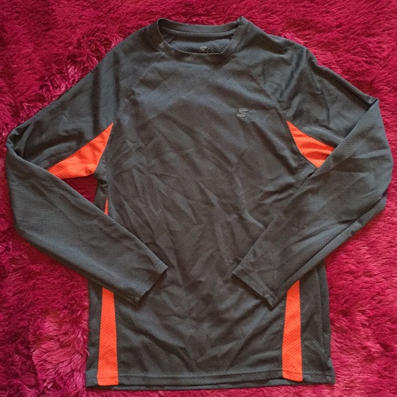 STARTER Other - Dark grey long sleeve shirt w/ orange side panels